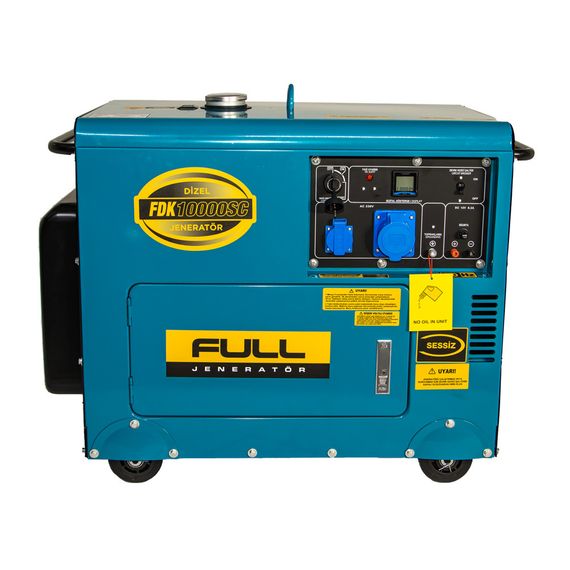 Дизельний генератор FULL FDK10000SC, 1-фазний 230V, 50Hz, 9.4kVA/7.5kW, бак 30 л, витрата 2 л/год, ручний/стартер (без АКБ), | Зображення 1