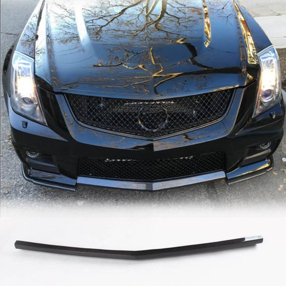 Накладка на передній бампер Lip V2 (для CTS V Coupe, Карбон) для Cadillac CTS 2007-2014 рр