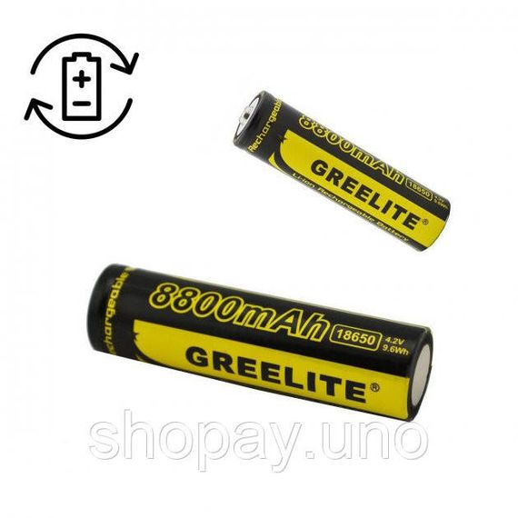 Акумулятор (1шт) 18650 Greelite 4.2V 9.6Wh Li-ion батарейка для ліхтарика ZA-13 | Зображення 4