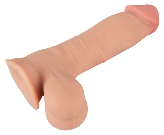 Фалоімітатор - Nature Skin Dildo With Movable Skin, 20 см Sex Aura | Зображення 4