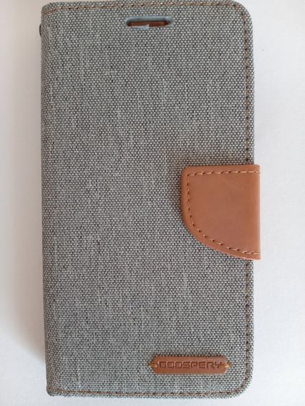 Чохол-книжка Goospery з тканини для Lenovo A6000 сірий