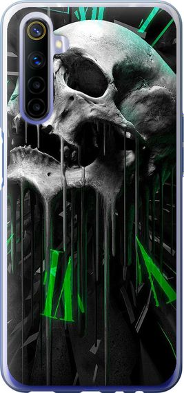 Чехол на Realme 6 Череп-часы "4100u-1913-17620"