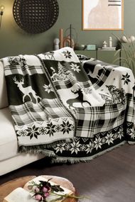 Плед First Choice 240×220 см. Ruma Deer Dark Green