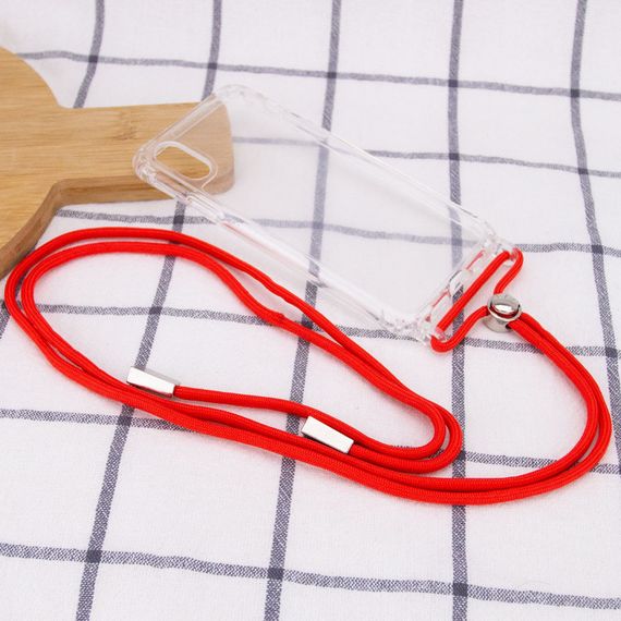 Чохол TPU Crossbody Transparent для Apple iPhone XS Max (6.5") Червоний | Зображення 2