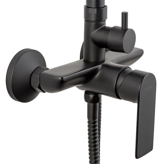 Душевая колонна с смесителем Haiba Alex 003-J Черная (HB3940) | Зображення 2