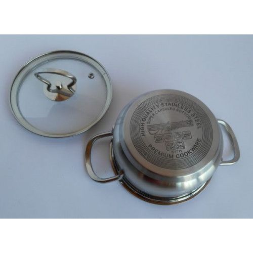Каструля Maestro MR-3508-14, 0.9 л, 14 см, з нержавіючої сталі з кришкою, для всіх типів плит | Зображення 7
