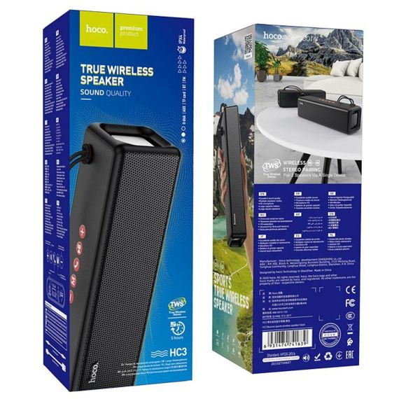 Портативна колонка HOCO HC3 Bounce sports wireless speaker Black | Зображення 5