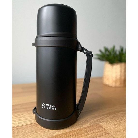 Термос вакуумный Well Done WD-7041B 1.5 литра. GL-620 Цвет: черный