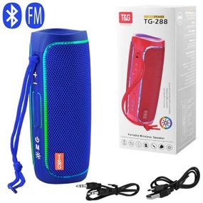 Портативная Bluetooth колонка с LED подсветкой TG288. Цвет: синий