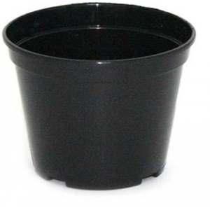 Вазон для розсади 14*10,5см круглий чорний Алеана