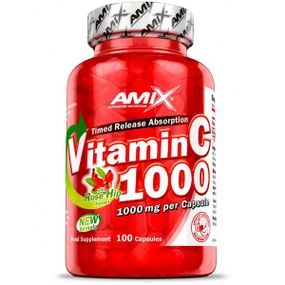 Витамин C для спорта Amix Nutrition C-Vitamin + Rose Hips 1000 mg 100 Veg Caps
