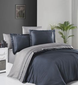 Постільна білизна First Choice Deluxe Satin DARK 200 х 220 см Serenity Denim-Grey