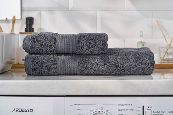 Рушник махровий Ardesto SuperSoft, 50х90см, 100% бавовна, темно-сірий (ART2250MCP) | Зображення 3
