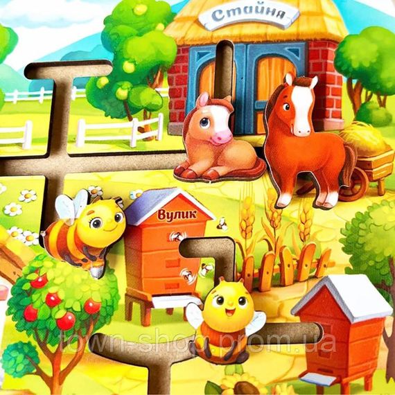 Развивающая игра Лабиринт "Ферма" (ПСД213) PSD213 | Зображення 2