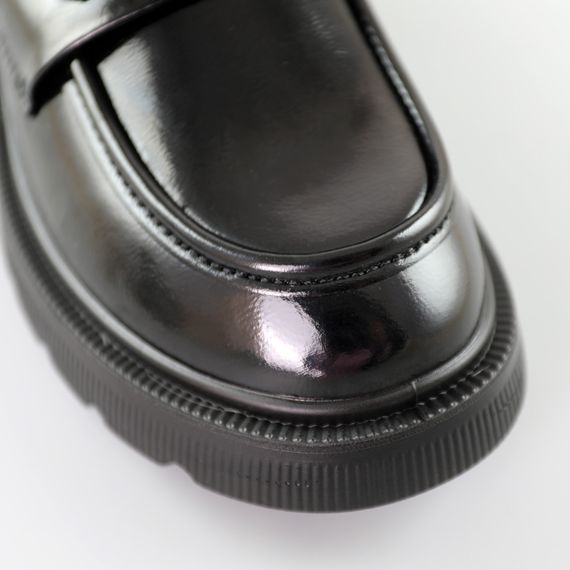 Лофери жіночі шкіряні 591619 Чорні 36 37 38 39 40 41 | Зображення 3