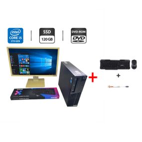 Комплект ПК: комп'ютер Lenovo ThinkCentre M72e SFF / Intel Core i5-3470 (4 ядра по 3.2 -3.6 GHz) / 8 GB DDR3 / 120 GB SSD /HD 2500 + Монітор Б-клас Acer 24 б/в + Подарунок Клавіатура, мишка, кабелі + зубна щітка
