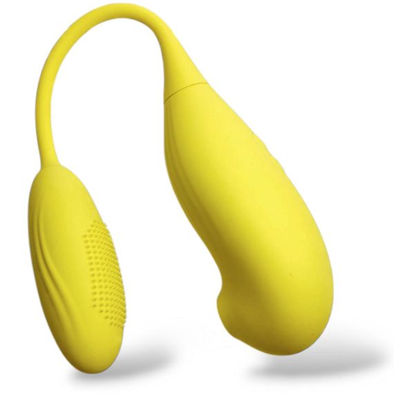 Вагінально-кліторальний вібратор "The Tide bird", вакуум, вібрація, колір жовтий sexstyle | Зображення 1