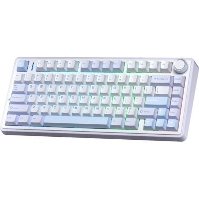 Клавиатура Aula F75 Gasket Greywood V3 switch Hot-Swap PBT Wireless/Bluetooth/USB Blue (6948391208633) | Зображення 2