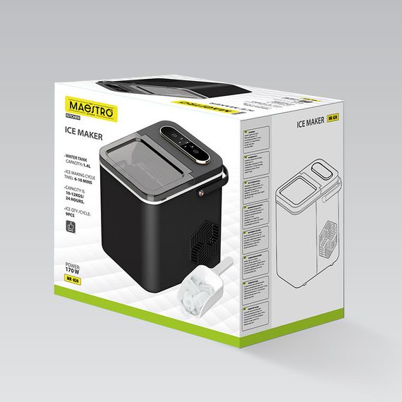 Льодогенератор Maestro MR-820 продуктивний генератор льоду для дому офісу та барів | Зображення 5