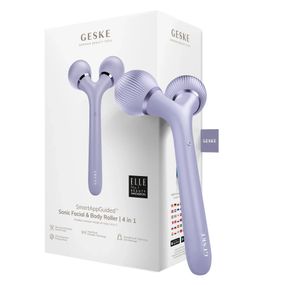 Електронний ультразвуковий ролик для обличчя та тіла GESKE Sonic Facial&Body Roller 4в1 violet