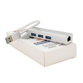 Контролер USB 3.0 до Ethernet VEGGIEG U3-3U-S  - Сетевой адаптер 10 / 100Mbps з проводом RTL-8152B + FE2.2S + 3 порта USB3.0,