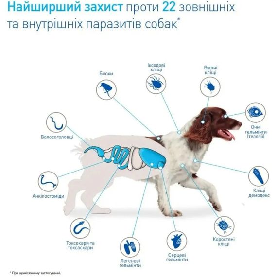 Таблетки від бліх, кліщів та гельмінтів для собак вагою від 7.5 до 15 кг NexGard Spectra (Нексгард Спектра) Boehringer Ingelheim, 3 шт | Зображення 2