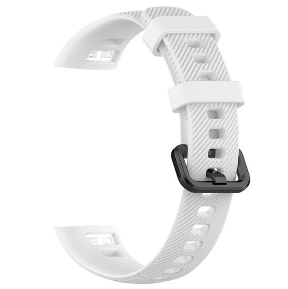 Силіконовий ремінець Primo для фітнес-браслета Huawei Honor Band 4 / 5 - White | Зображення 1