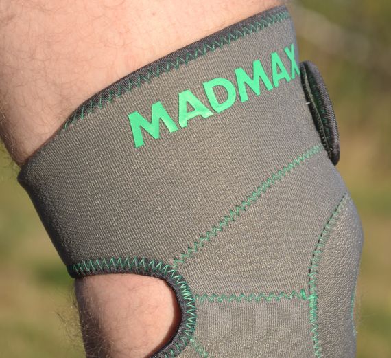 Наколінник MadMax MFA-295 Zahoprene Universal Knee Support Dark Grey/Green (1шт.) | Зображення 5