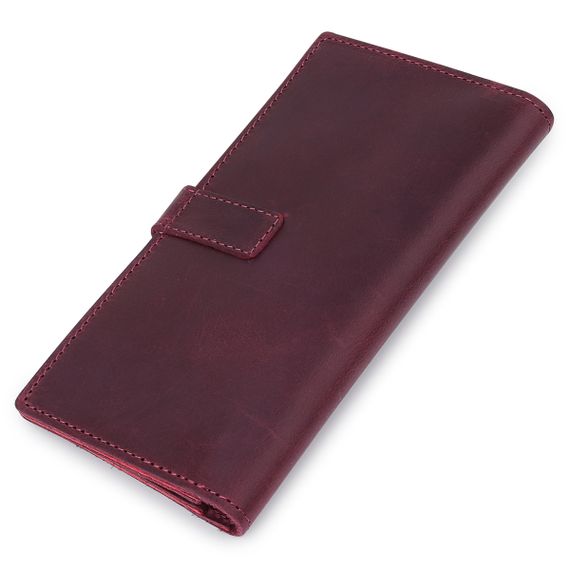 Кожаное женское матовое портмоне GRANDE PELLE 11561 Бордовый | Зображення 1