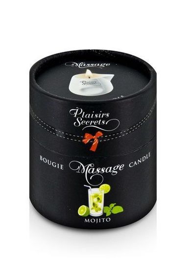 Массажная свеча Plaisirs Secrets Mojito (80 мл) подарочная упаковка, керамический сосуд | Зображення 2