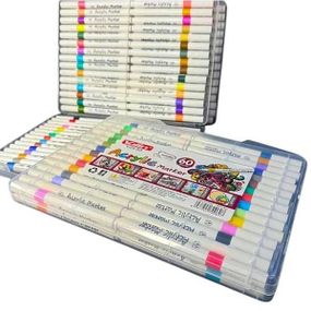 Маркеры акриловые 60 шт в футляре Yulin