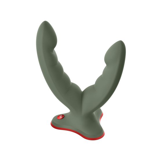 Подвійний фалоімітатор Fun Factory RYDE wild olive, гнучкі стовбури, присоска | Зображення 2