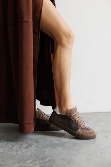 Кеди жіночі замшеві 591443 Коричневі 36 37 38 39 40 41 | Зображення 8