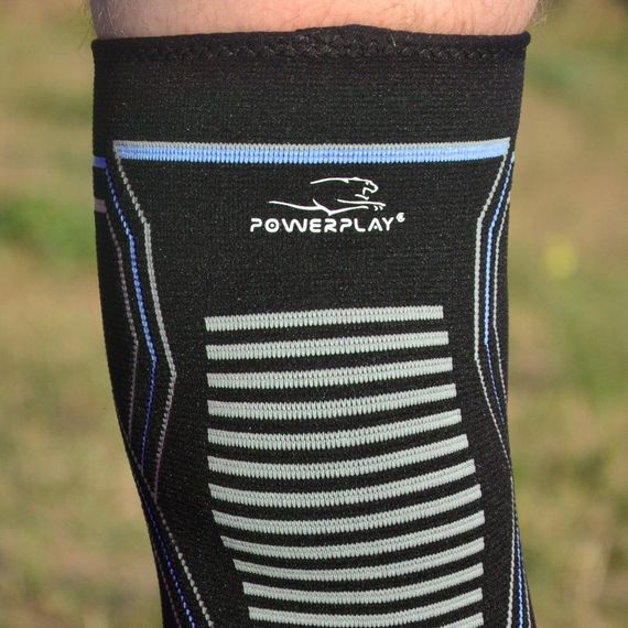 Наколінники спортивні Паверплей PP-4099 Knee Support Чорно/Сині S/M (пара) | Зображення 5