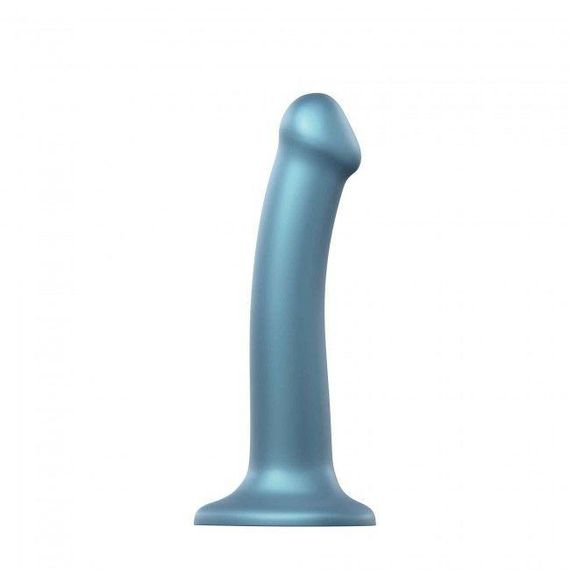 Насадка для страпону Strap-On-Me Mono Density Dildo M Blue, діам. 3,3 см, одношаровий силікон, гнучк sexstyle | Зображення 1
