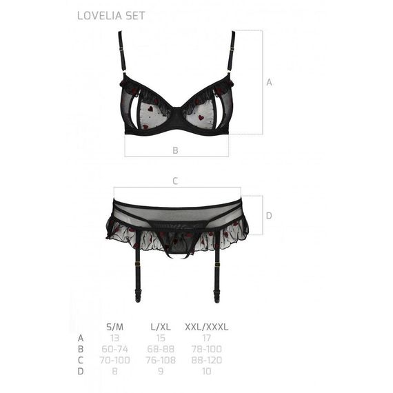 Сексуальный комплект с поясом для чулок LOVELIA SET black S/M - Passion | Зображення 6