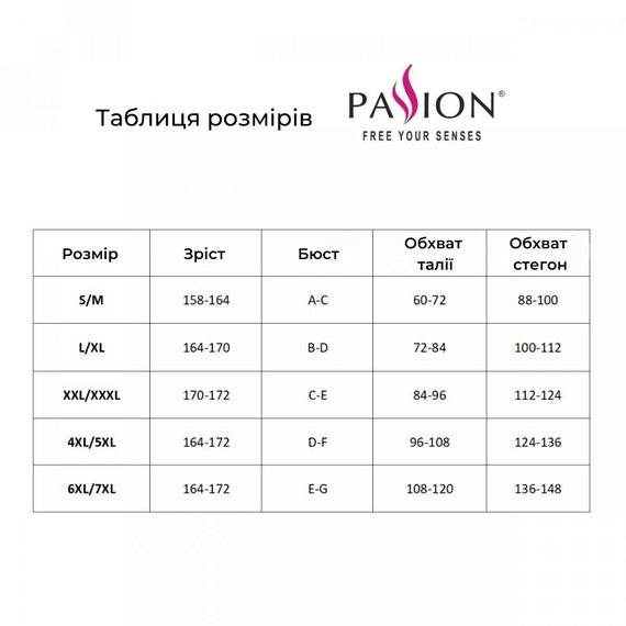 Боді Passion DOLLY BODY Чорне 2XL/3XL | Зображення 4