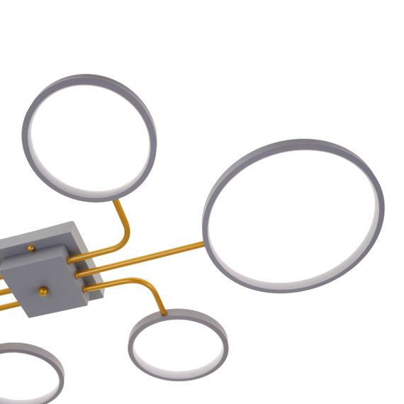 Люстра потолочная в зал LED 40W WW+NW+CW GY (BR-01 640C/6) | Зображення 2