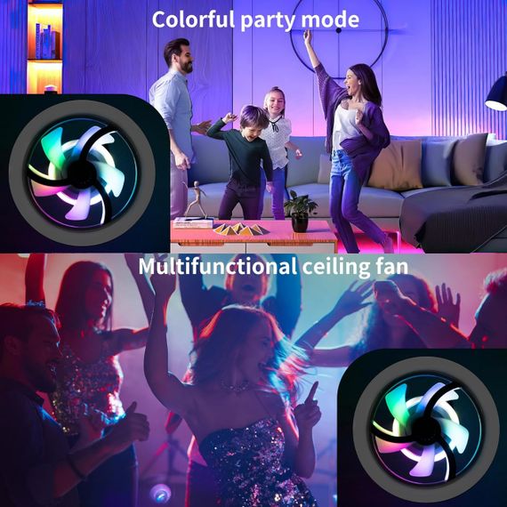 Лампа - вентилятор в патрон+пульт LED AROMATHERAPY FAN LIGHT CHP-008 RGB 2835RGB | Зображення 4