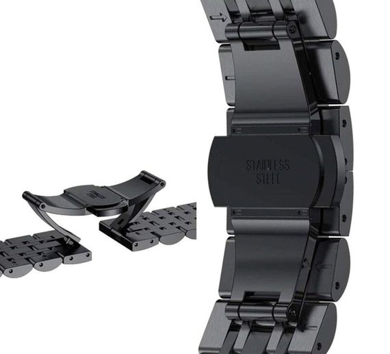 Металевий ремінець Primolux Steel Link для годинника Samsung Galaxy Watch Active / Active 2 - Black | Зображення 3