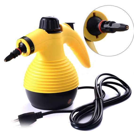 Пароочисник ручний на 350мл, 1000Вт, з насадками Steam Cleaner DF-A001 / Відпарювач з функцією пароочисника для дому | Зображення 2