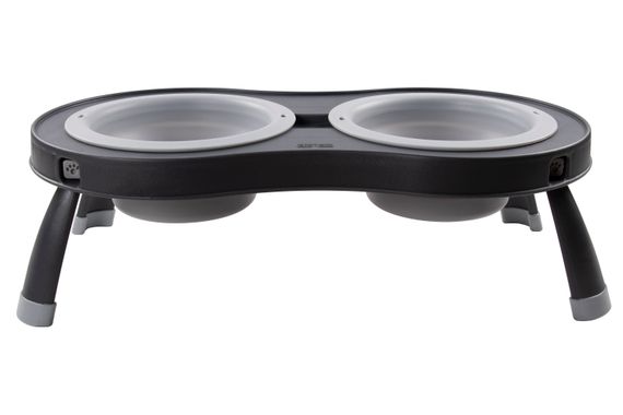 Миска подвійна Dexas Double Elevated Feeder на складній підставці 2 х 600 мл сіра