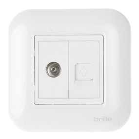 Розетка TB-1TV+1TF White