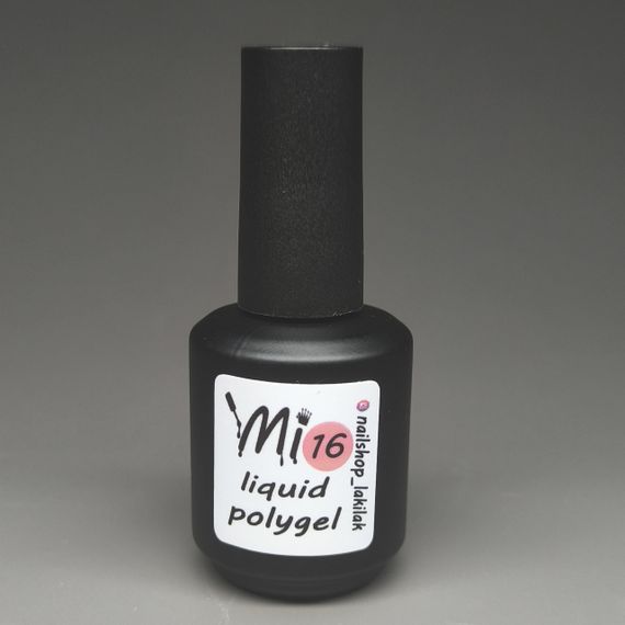 Рідкий полігель Мі #16 латте 15мл (пляшка з пензликом)