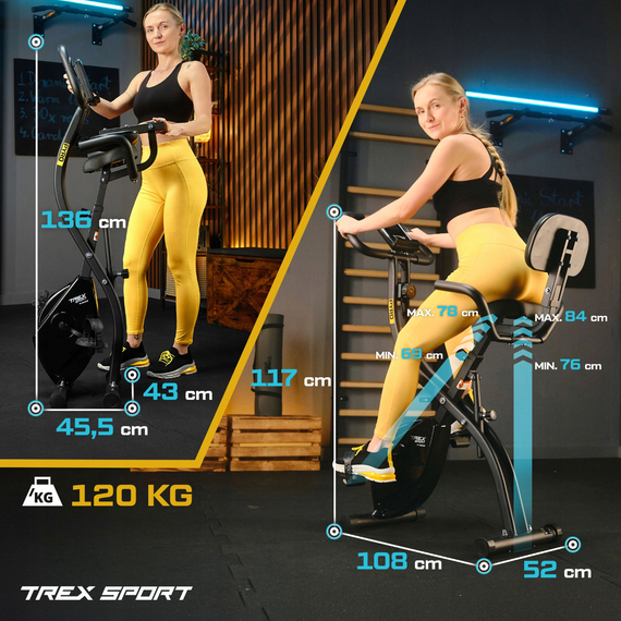Велотренажер Trex Sport TX-360XB PYRO магнітний чорний | Зображення 6