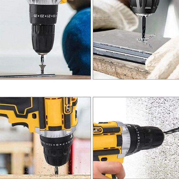 Ударний шуруповерт 12В з набором інструментів + 2 акумулятори / Акумуляторний шурупокрут в кейсі | Зображення 1