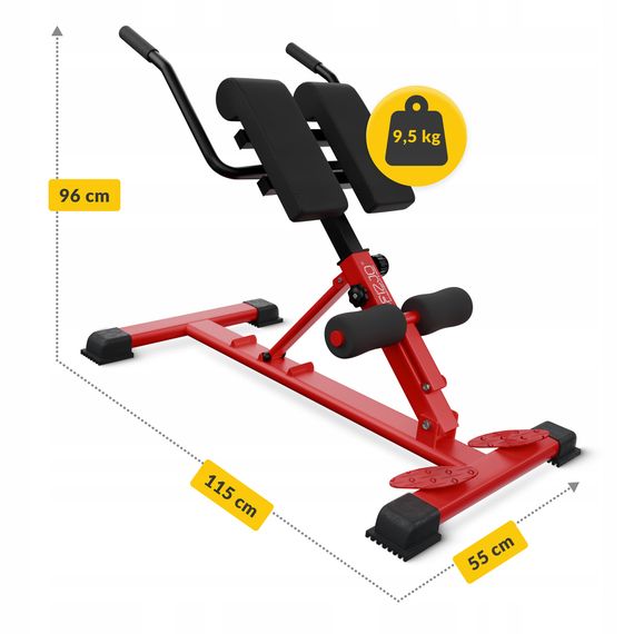 Лава для гіперекстензії 4FIZJO регульована Red/Black (P-5905973402682) | Зображення 5