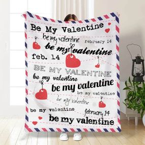 Плед 3D з побажаннями "Be My Valentine" 15624 160х200 см