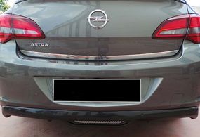 Задній дифузор DPT V-2 (SD, чорний глянець) для Opel Astra J 2009-2015 рр