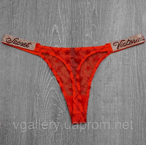 Стринги Victoria's Secret стрази з мереживом , жіночі стрінги Вікторія Сикрет, стрінги Вікторія Сикрет | Зображення 2